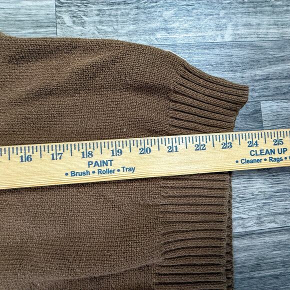 Timberland Stratham Issue Brown 1/4 Zip Sweater Large Cotton Outdoor Pullover - Picture 7 of 7